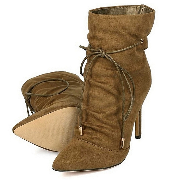 Liliana Shoes - 💎Liliana Brown Lace-Up Booties💎